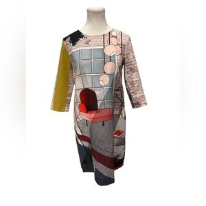 Cop.Copine Multicolor Graphic Dress